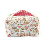 Fleurie – Pink Vine Quilted Makeup Bag